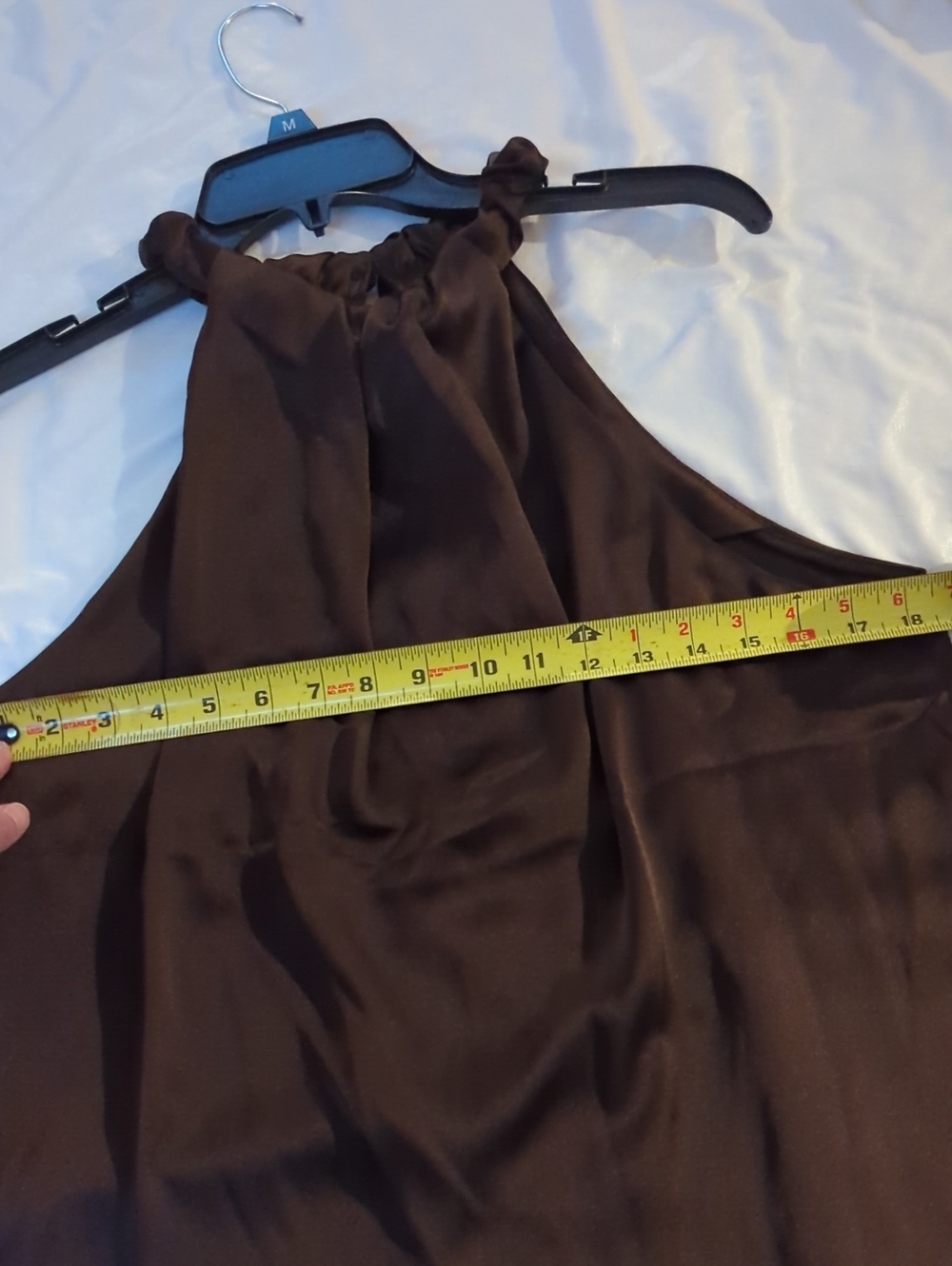LOFT NWT Brown Satin Halter Tank - Picture 7 of 8